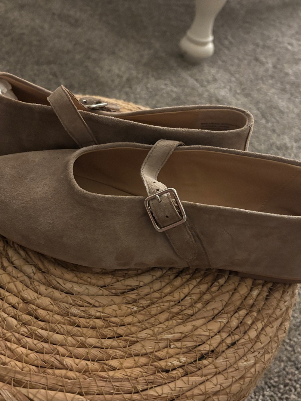 Steve Madden Taupe Suede Mary Jane Loafers